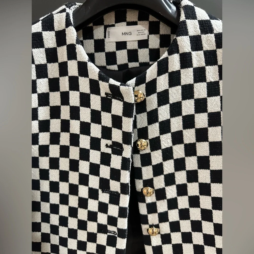 Mango Checked Texture Jacket - Picture 3 of 4